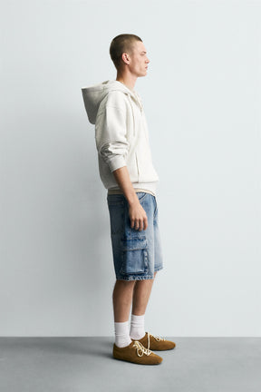 DENIM CARGO BERMUDA SHORTS - Image 4