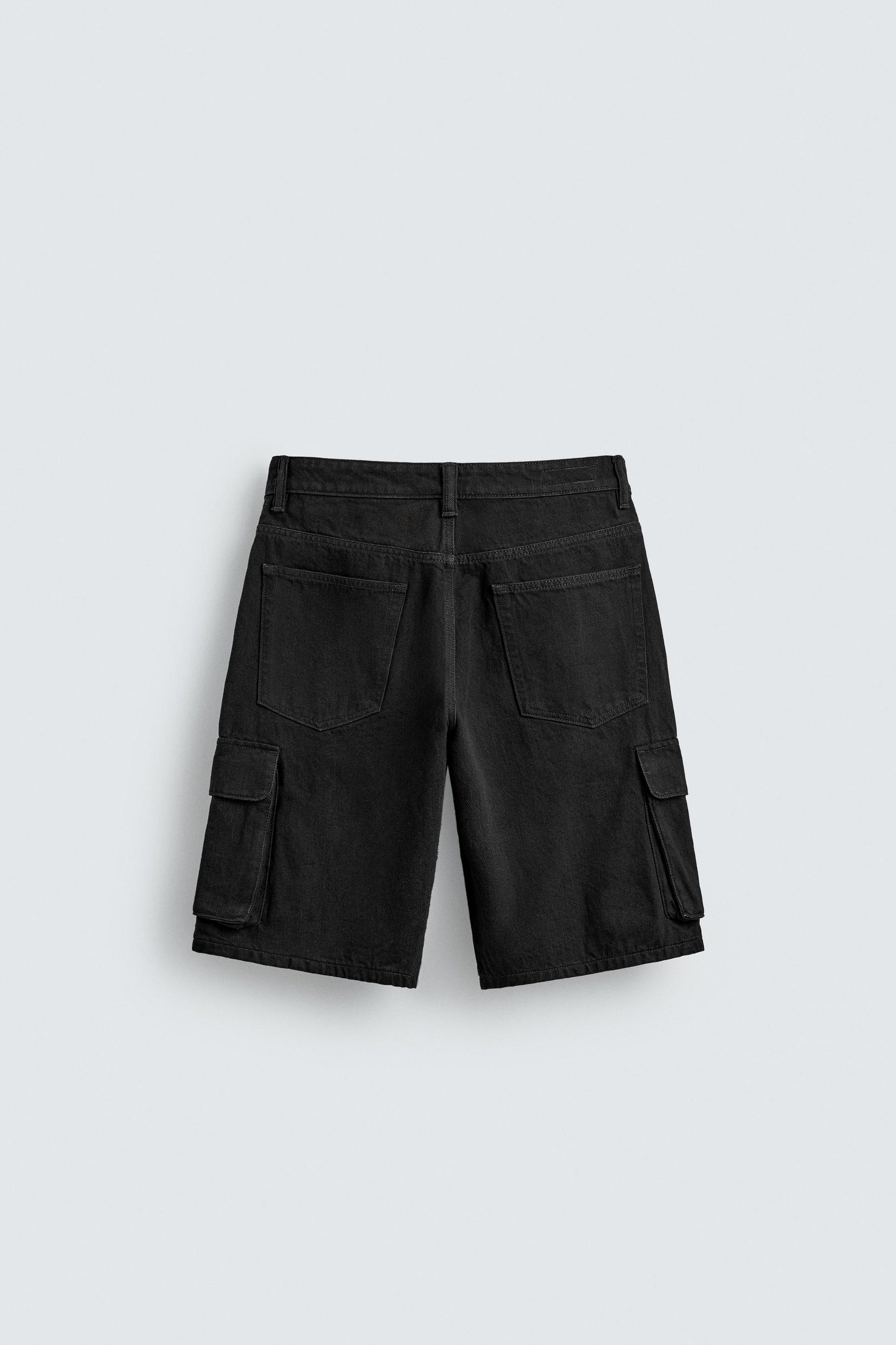 DENIM CARGO BERMUDA SHORTS - Image 7
