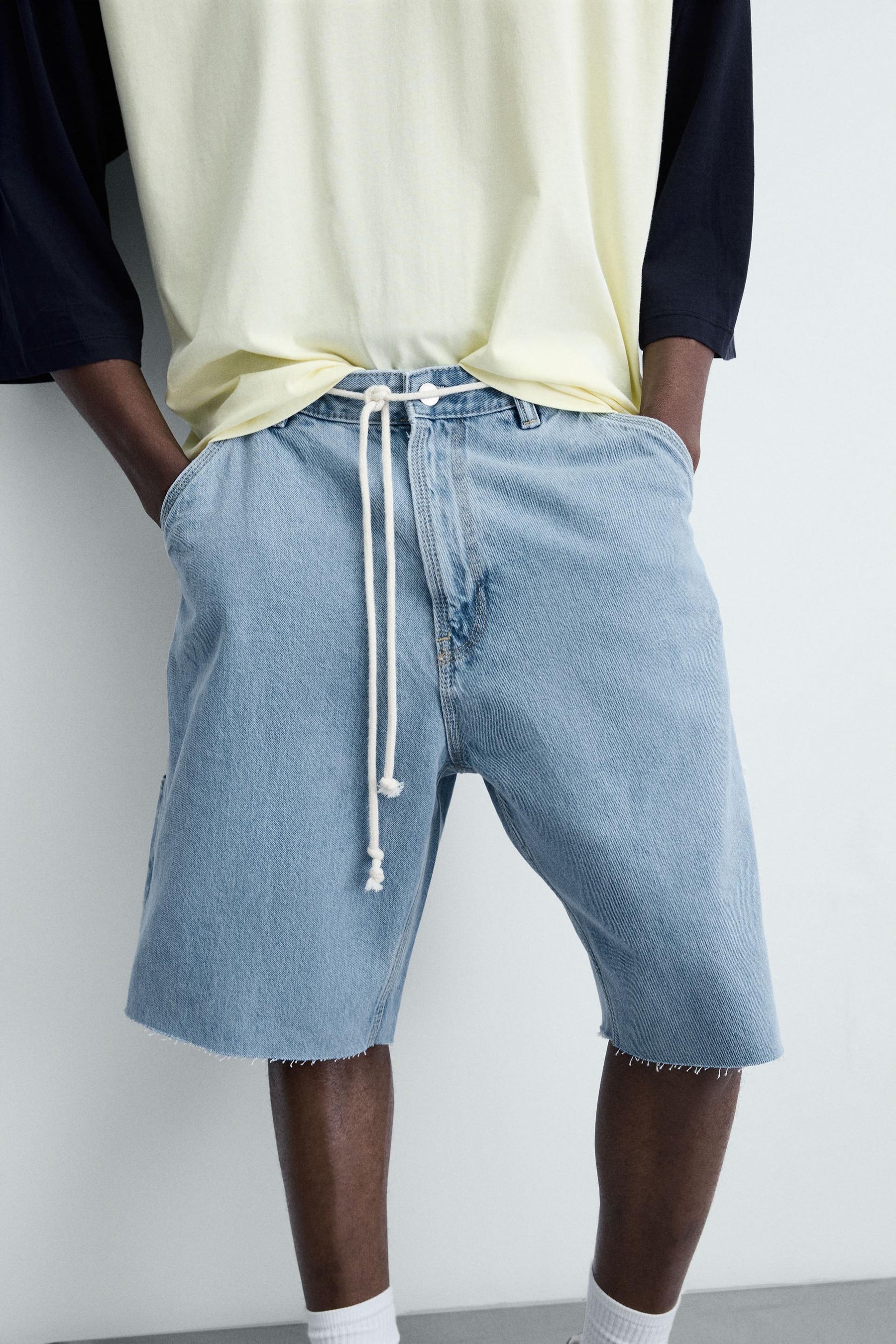 CARPENTER POCKET DENIM BERMUDA SHORTS - Image 5