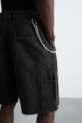 CARPENTER POCKET DENIM BERMUDA SHORTS - Image 5
