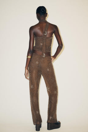 BEADED SEQUIN TROUSERS