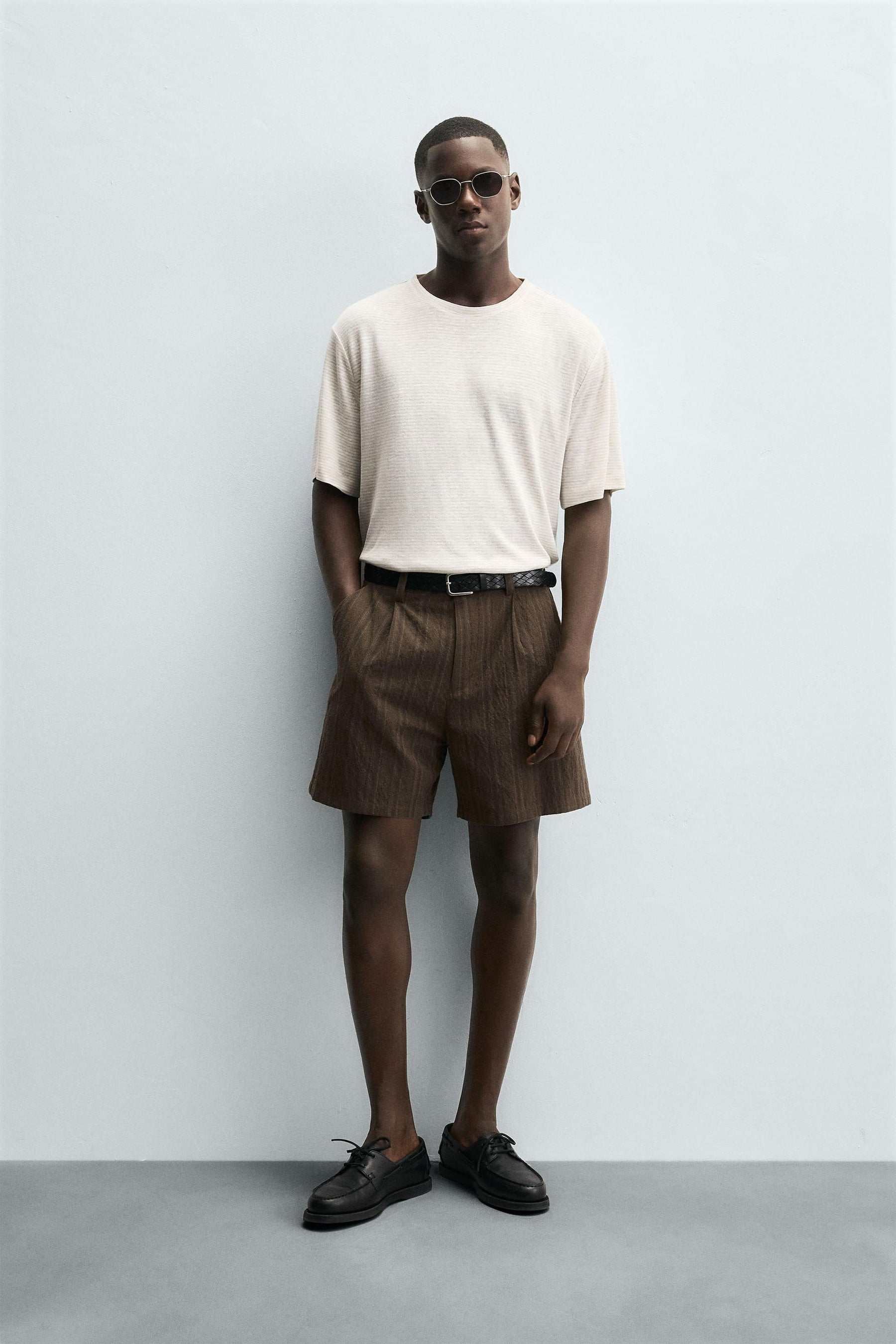 HEMP - VISCOSE STRIPED T-SHIRT - Image 1