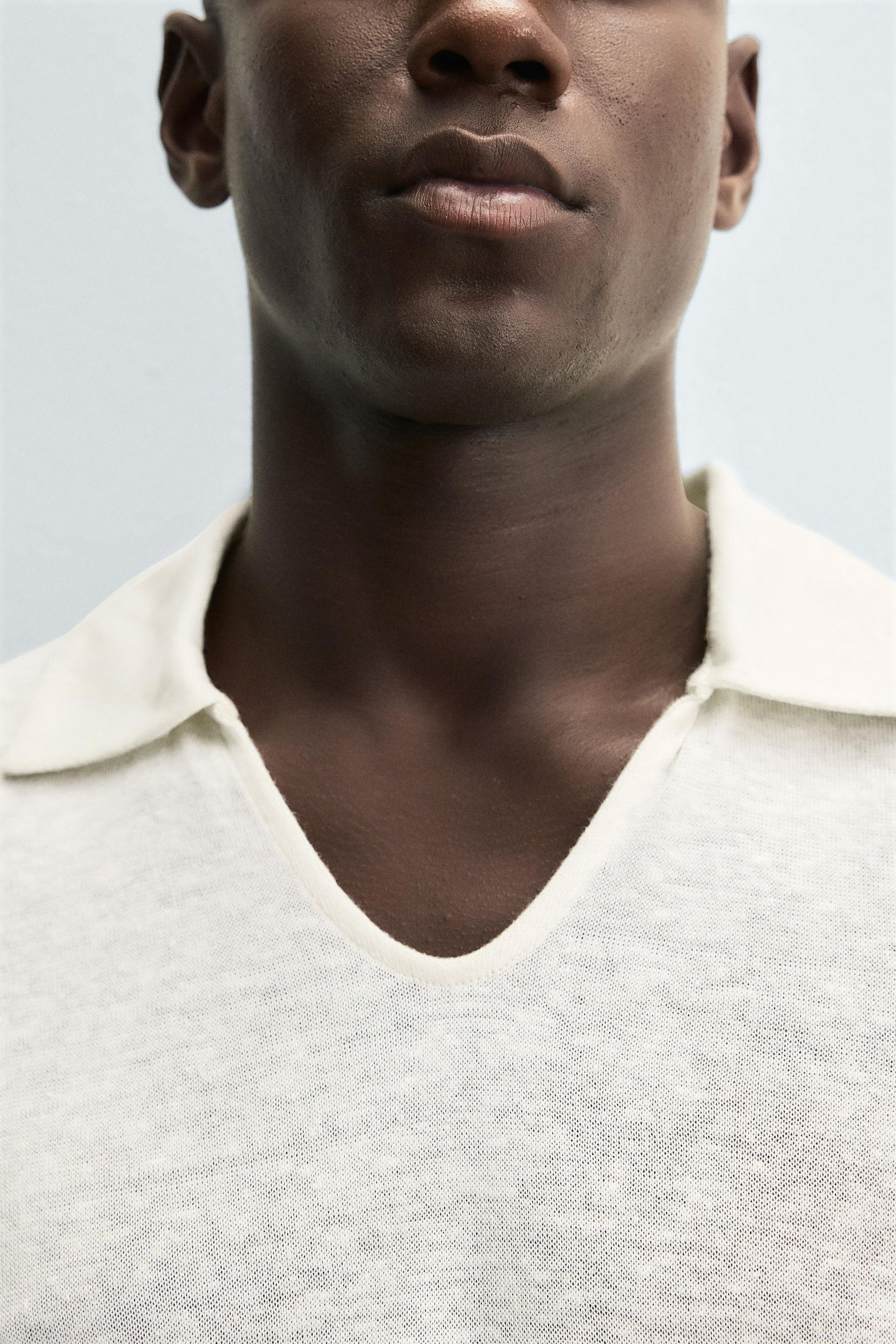 HEMP/VISCOSE KNIT POLO SHIRT - Image 5