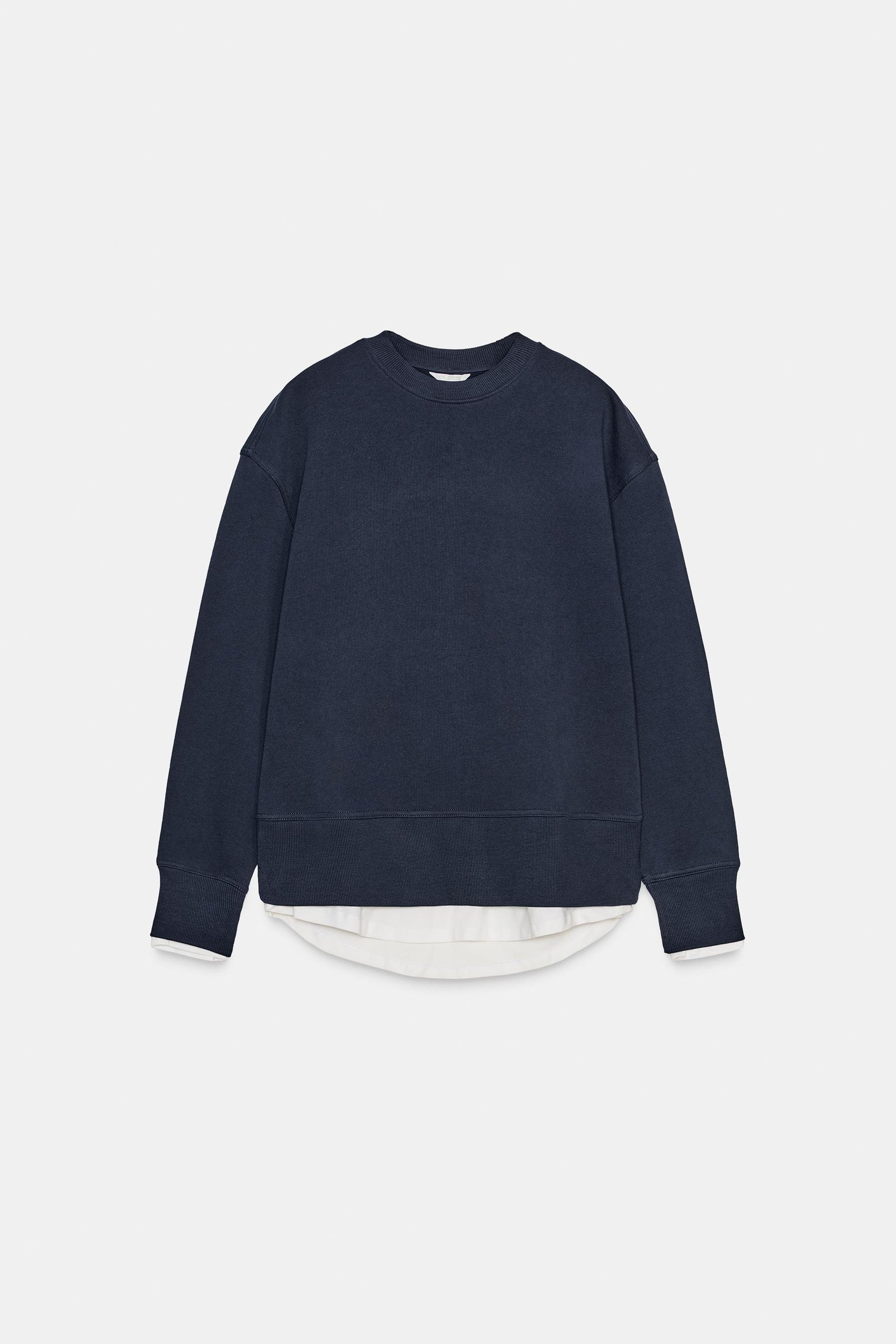 PLUSH CONTRAST SWEATSHIRT