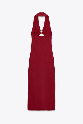 CUT OUT KNIT MIDI DRESS - Image 6