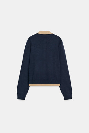 KNIT POLO JACKET