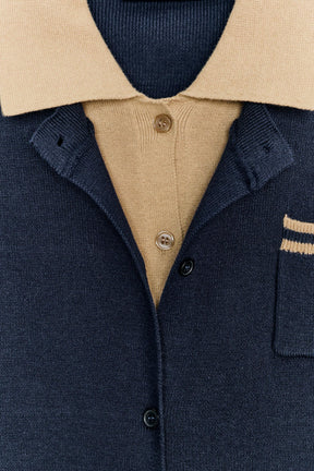 KNIT POLO JACKET