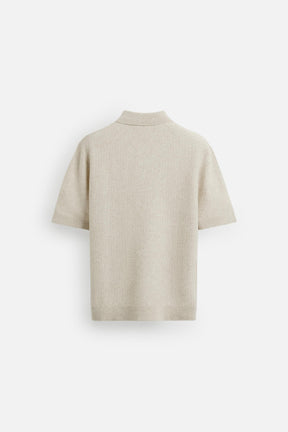 TEXTURED KNIT POLO SHIRT - Image 7