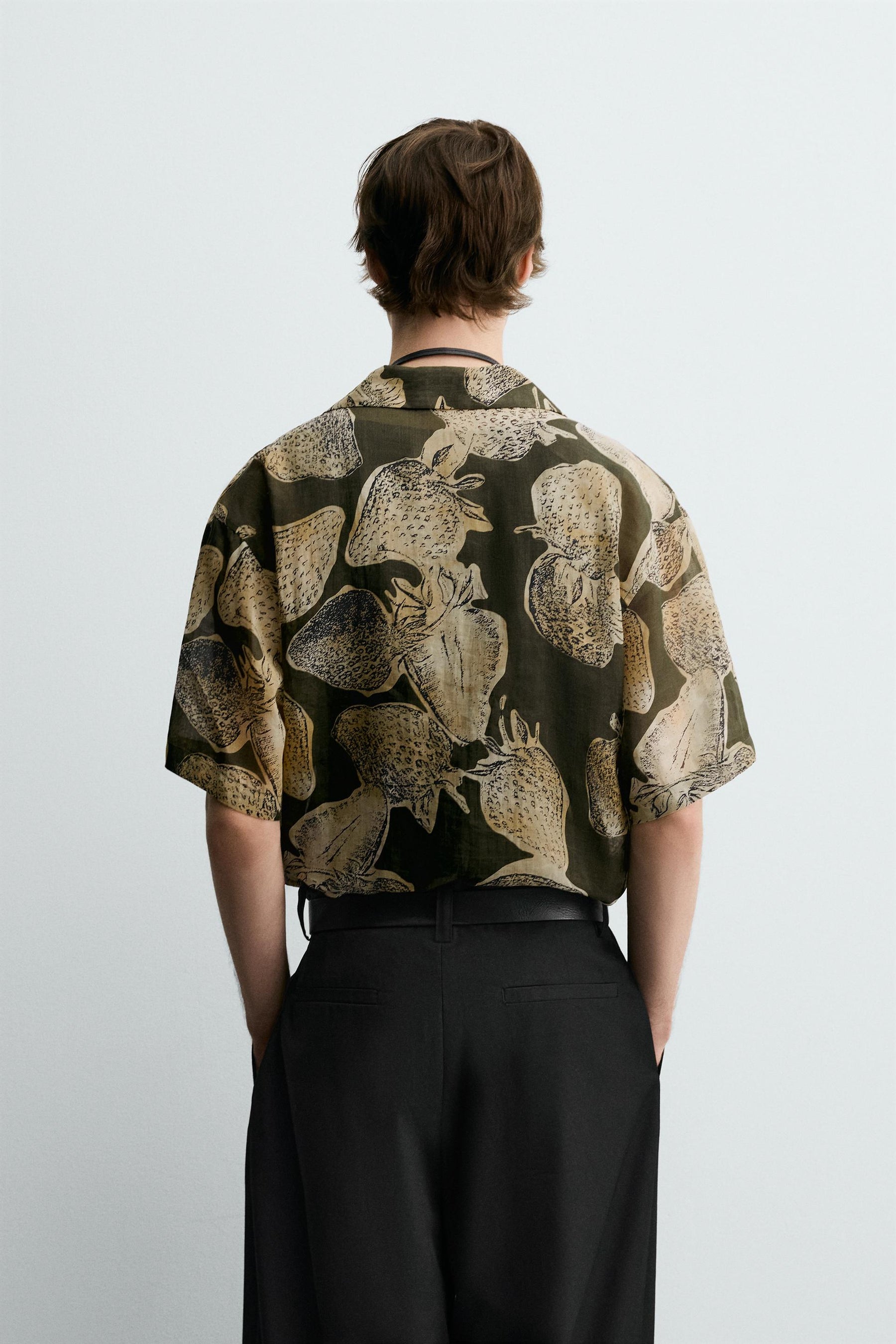 STRAWBERRY PRINT 100% RAMIE SHIRT - Image 3