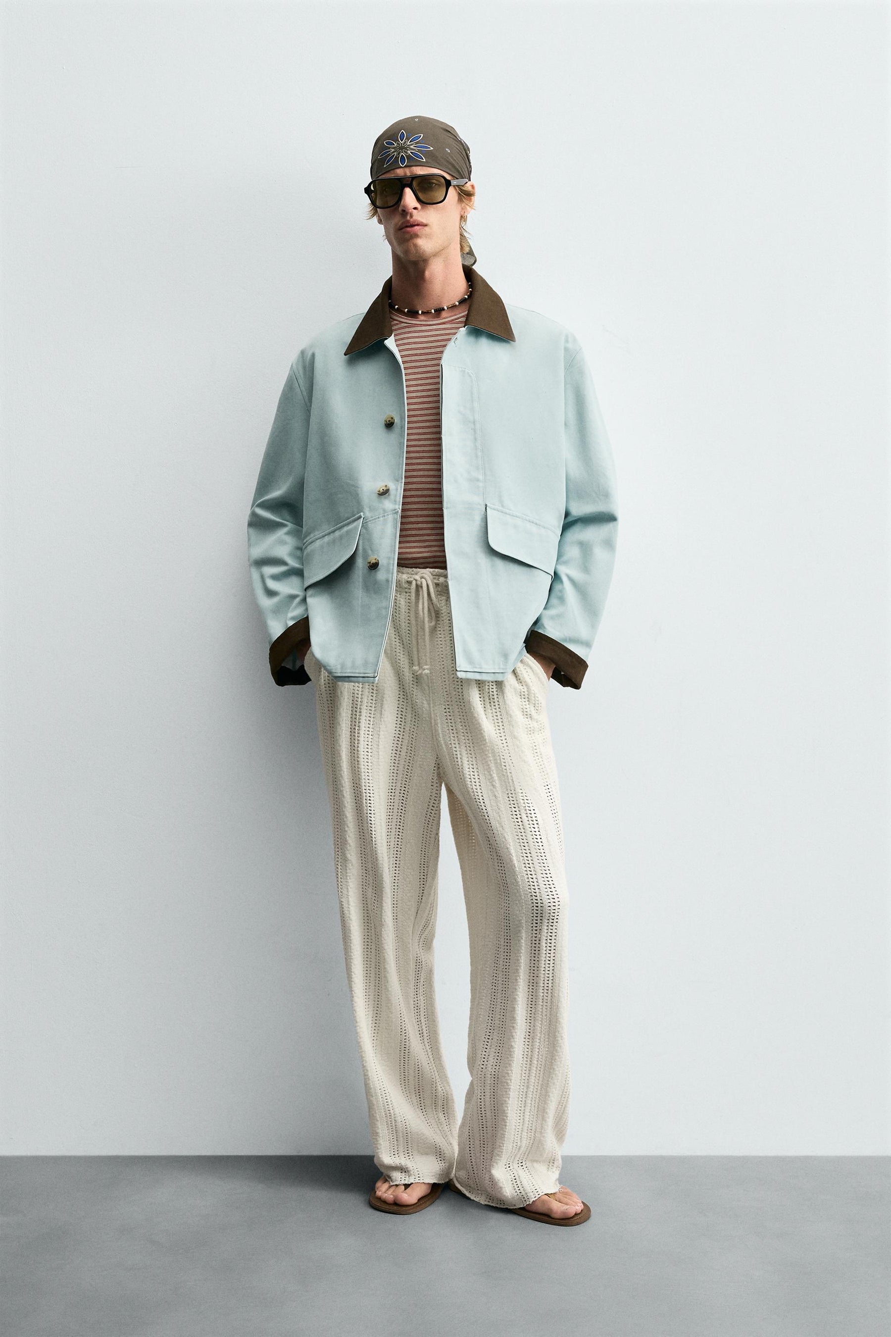 CONTRAST COLLAR JACKET - Image 1