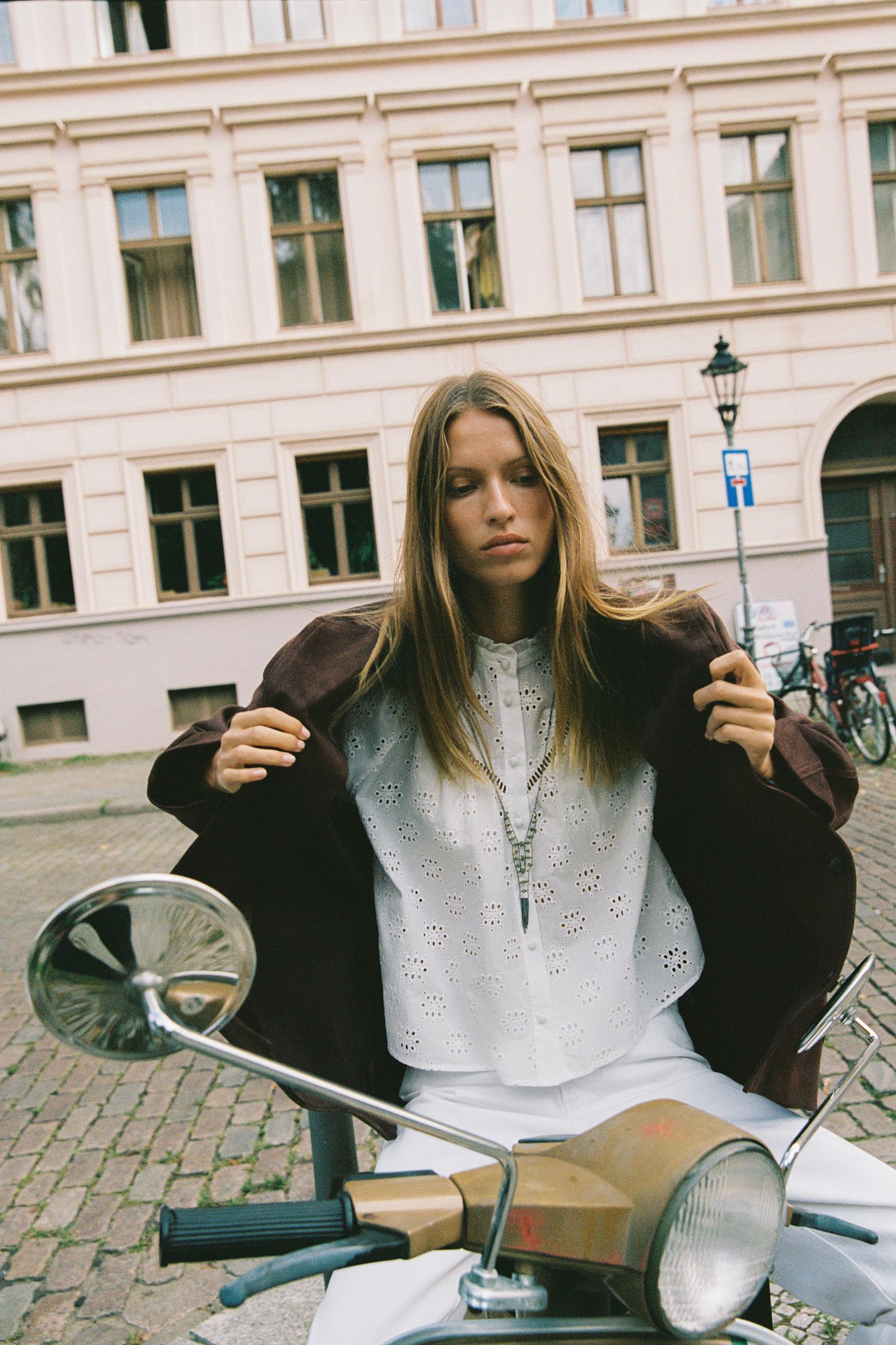 SUEDE EFFECT BELTED JACKET