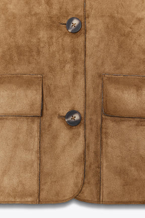 SHORT FAUX SUEDE JACKET - Image 8
