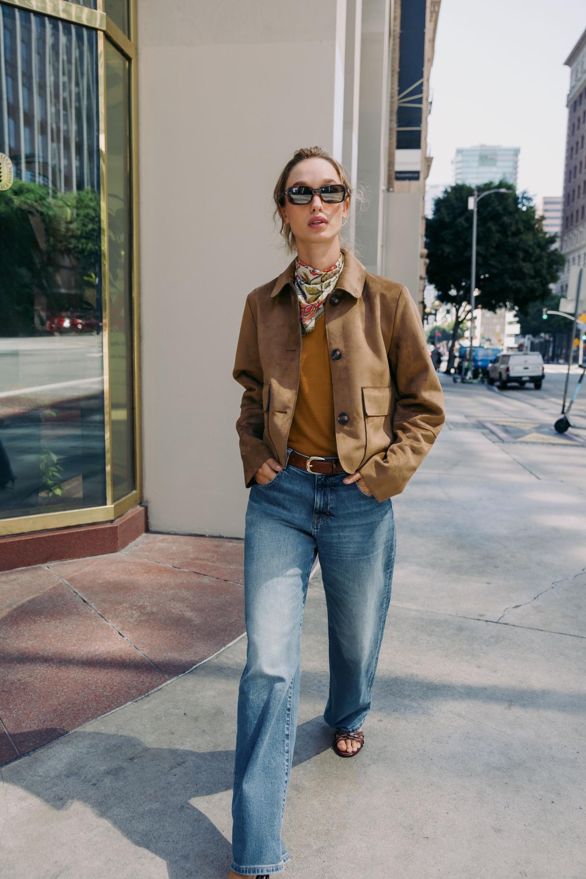 SHORT FAUX SUEDE JACKET - Image 1