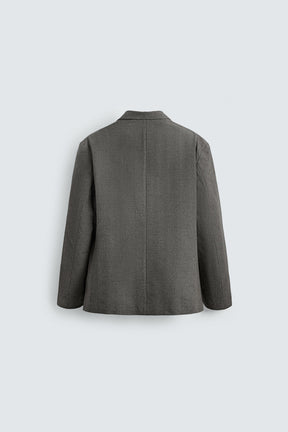 HERRINGBONE TEXTURED BLAZER - Image 6