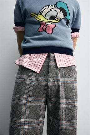 WIDE-LEG CHECK TROUSERS HARRY LAMBERT FOR X DISNEY - Image 5