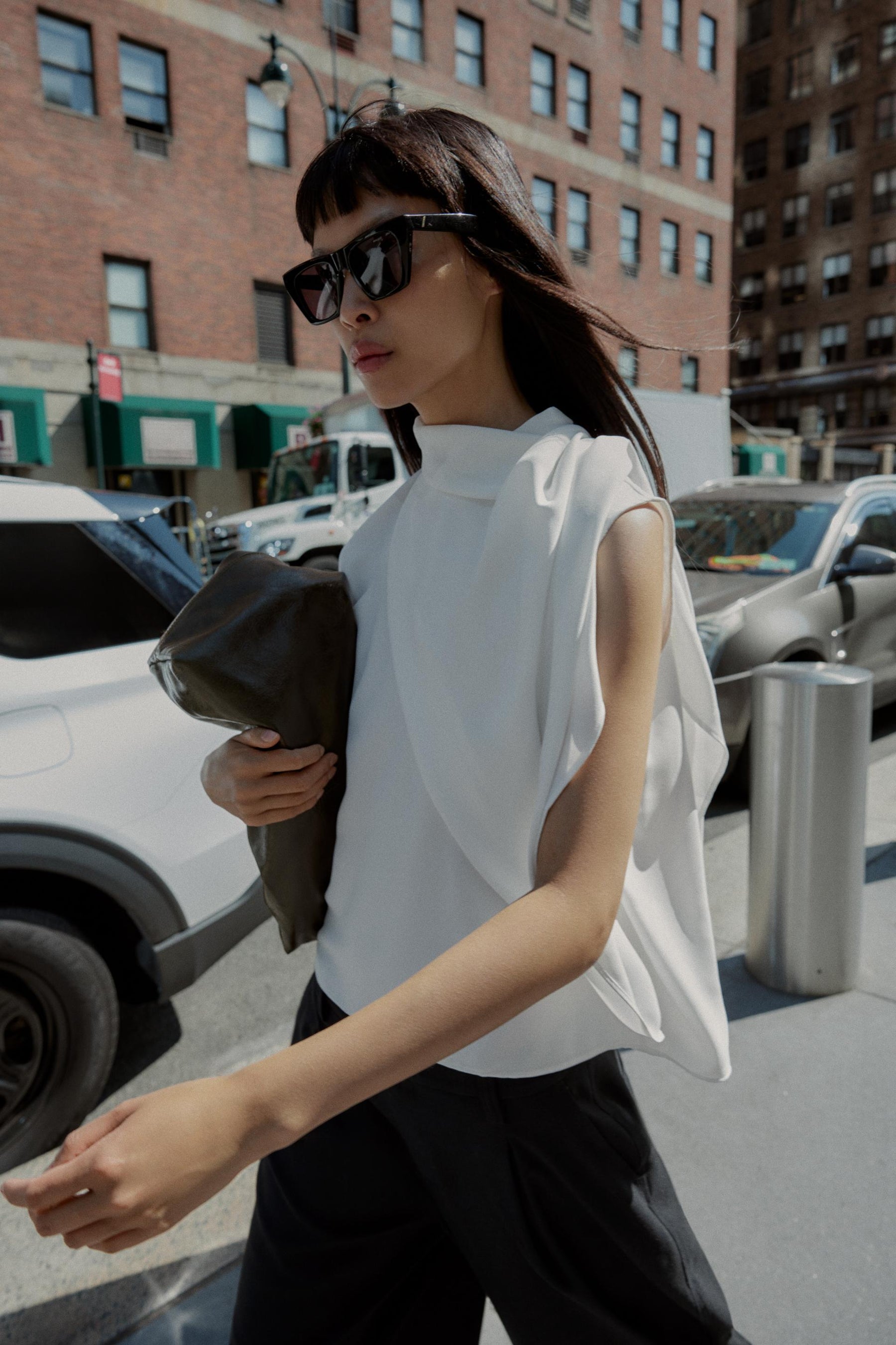 Asymmetric Crepe Top