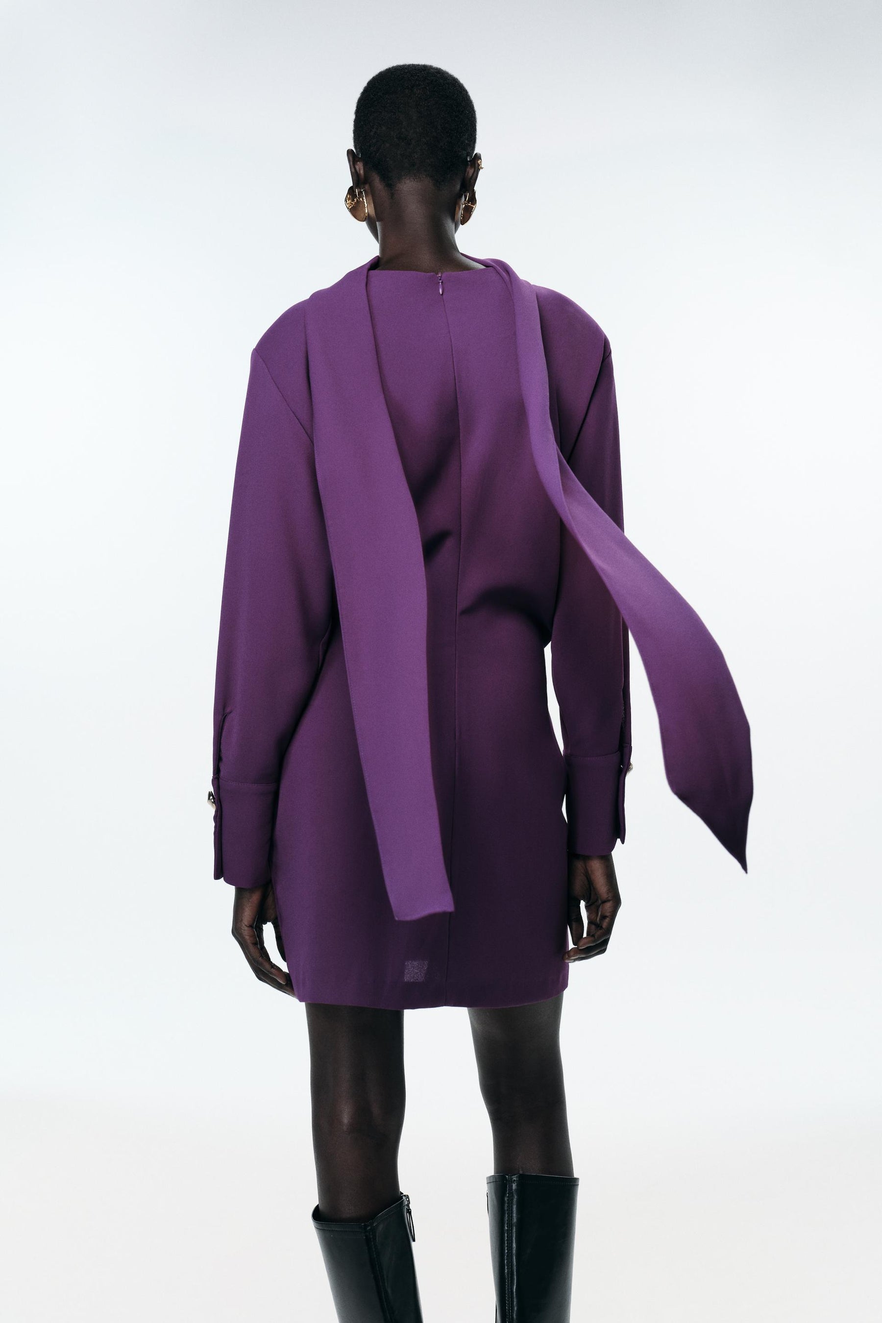 MINI DRESS WITH SCARF - Image 4