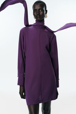 MINI DRESS WITH SCARF - Image 5