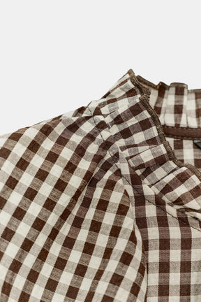 Ruffled Gingham Blouse