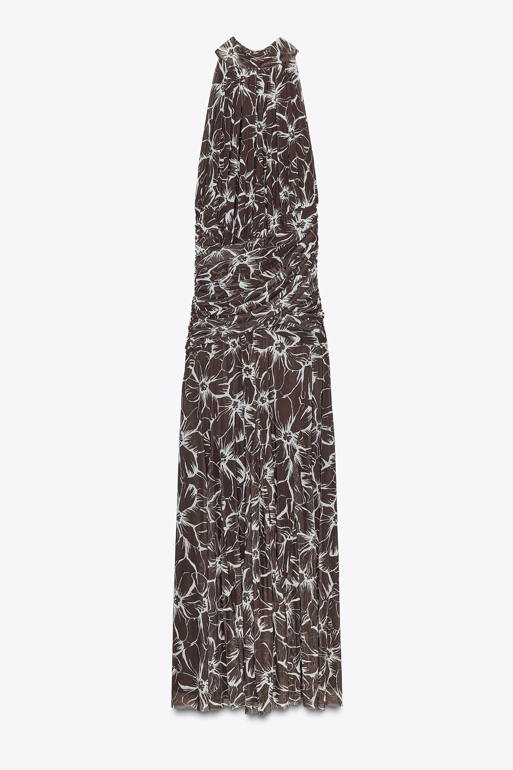 HALTER PRINTED TULLE MAXI DRESS - Image 7