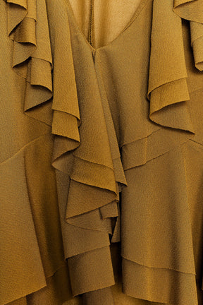 Ruffled Flowing Blouse