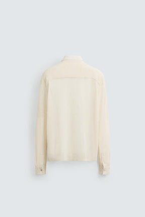 TEXTURED SEMI-SHEER SHIRT - Image 7