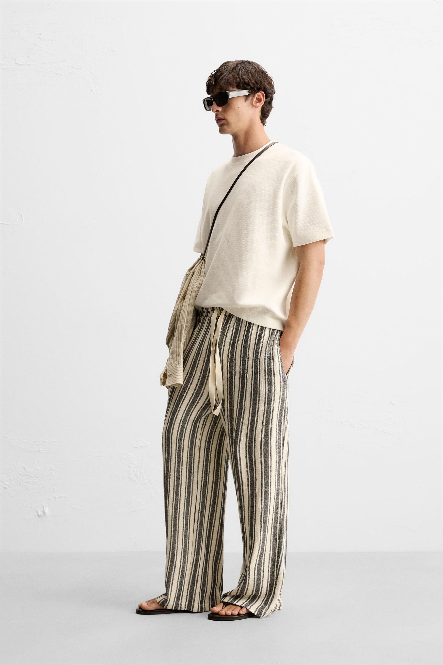 STRIPED JACQUARD TROUSERS - Image 4