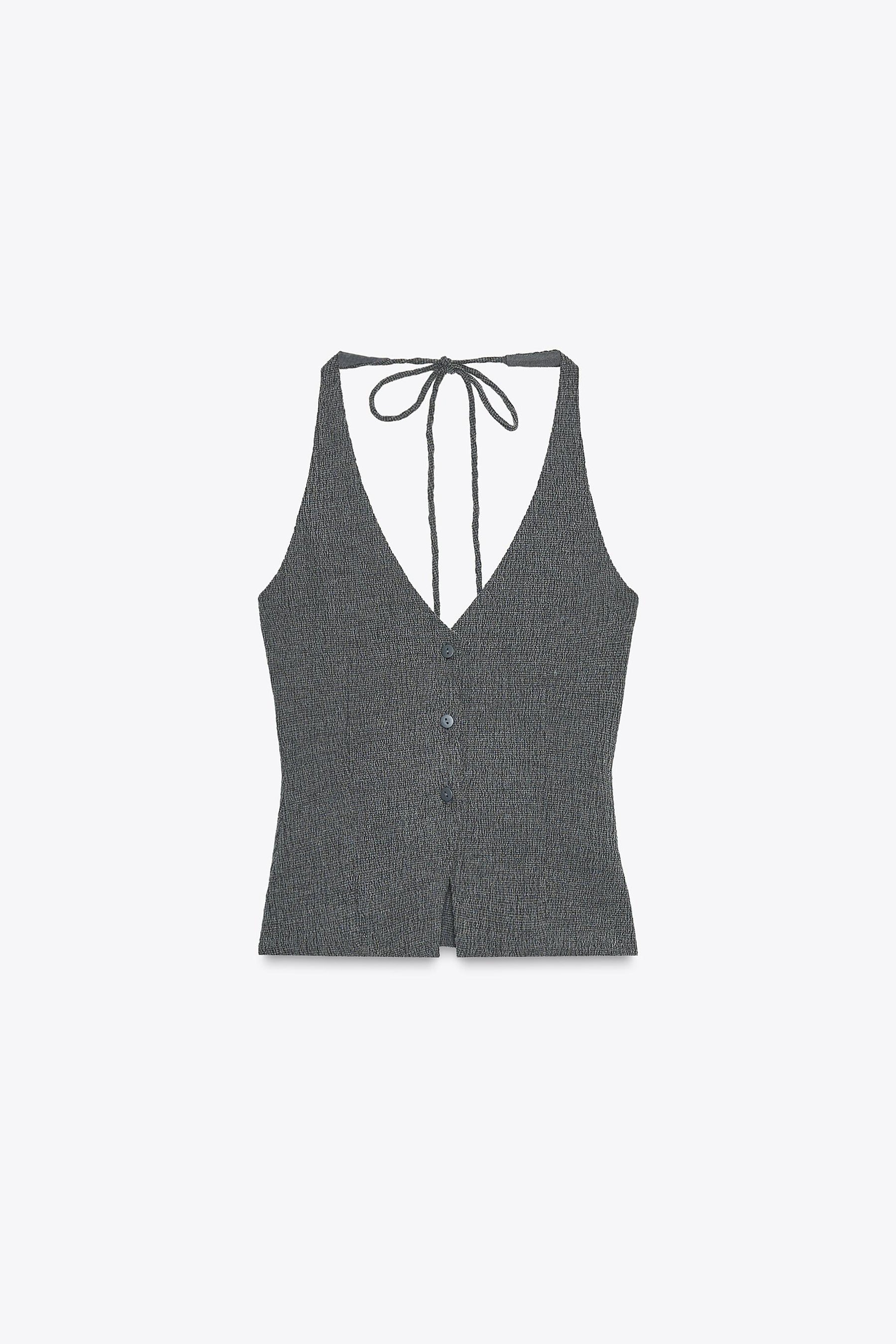 Textured Waistcoat Top