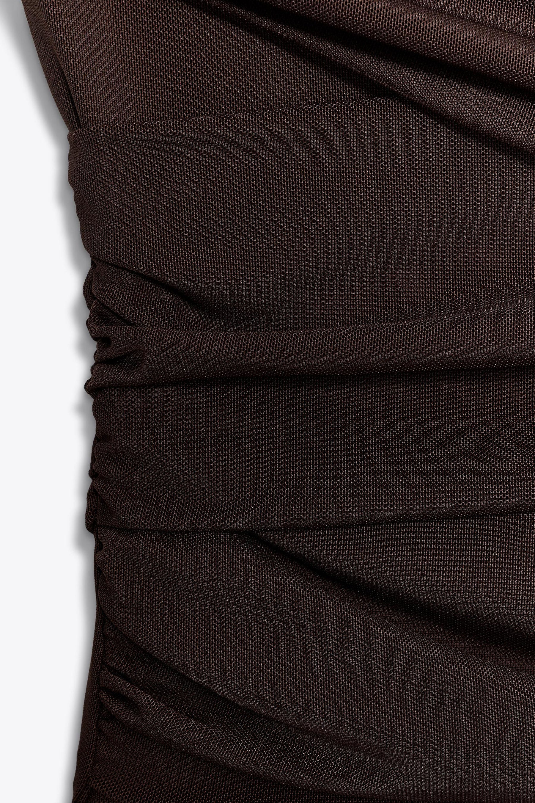 ASYMMETRIC TULLE BODYSUIT