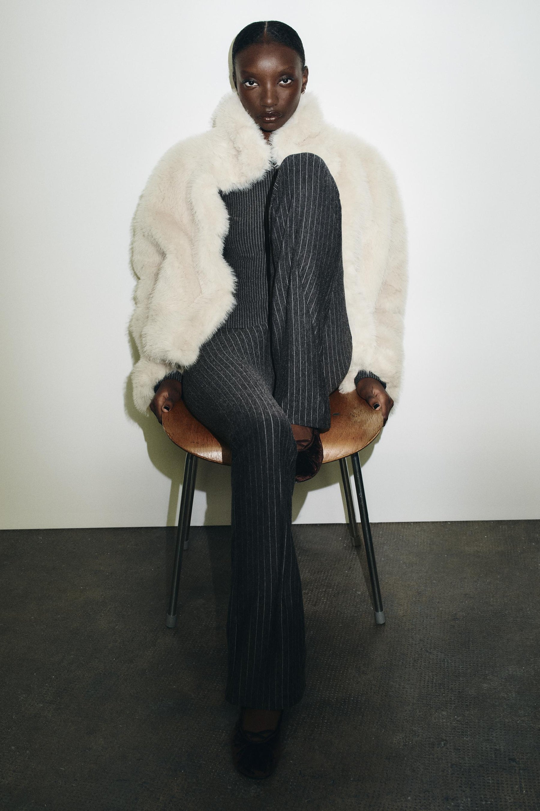 PINSTRIPE FLARE TROUSERS