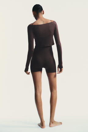 COMBINED TULLE SHORT PLAYSUIT - Image 5