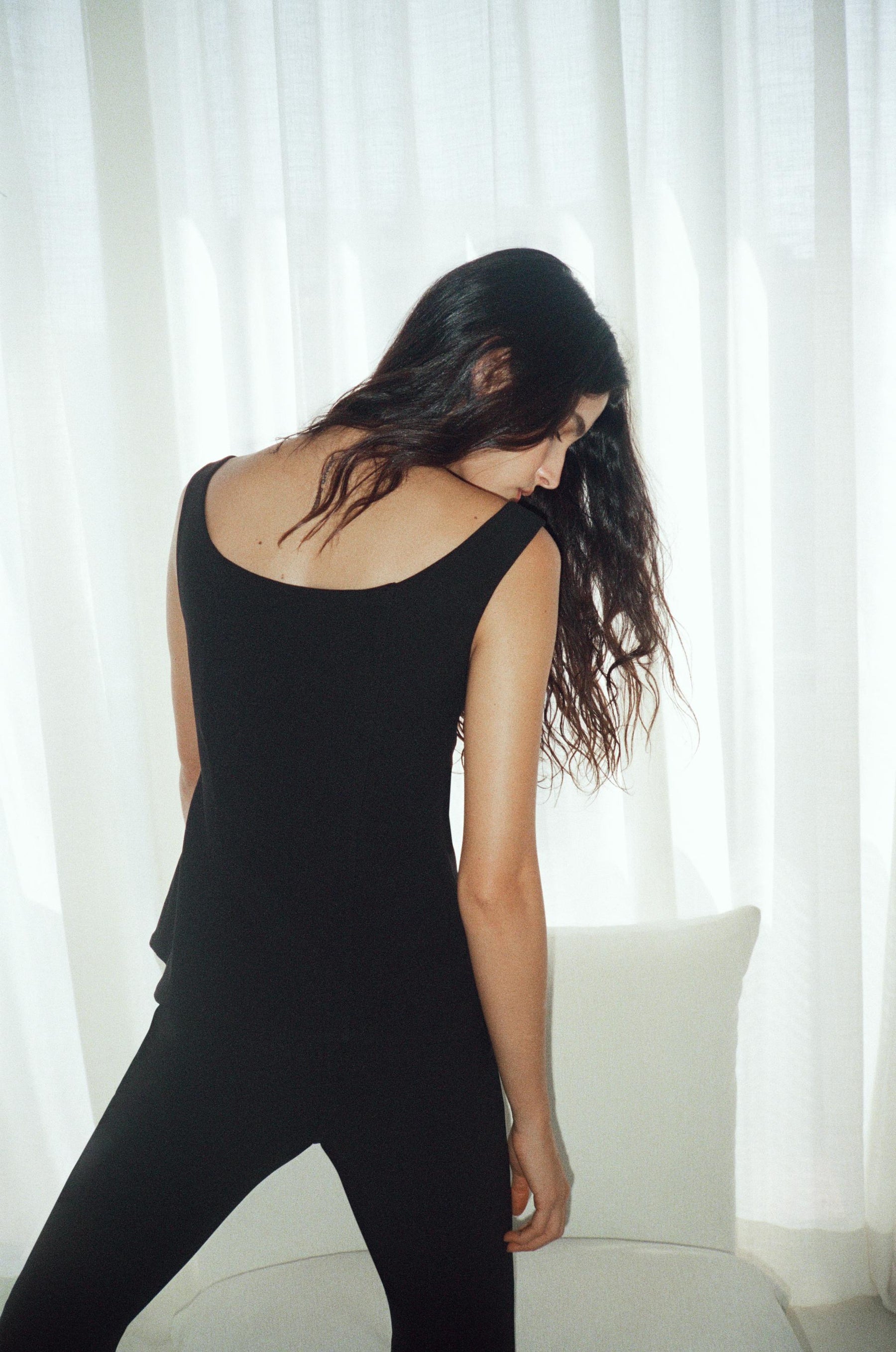 Crepe Sleeveless Top