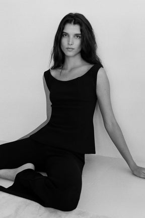 Crepe Sleeveless Top