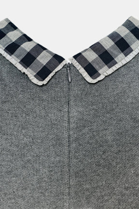 CONTRAST COLLAR DRESS - Image 3