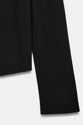 LONG SLEEVE SEMI-SHEER TOP