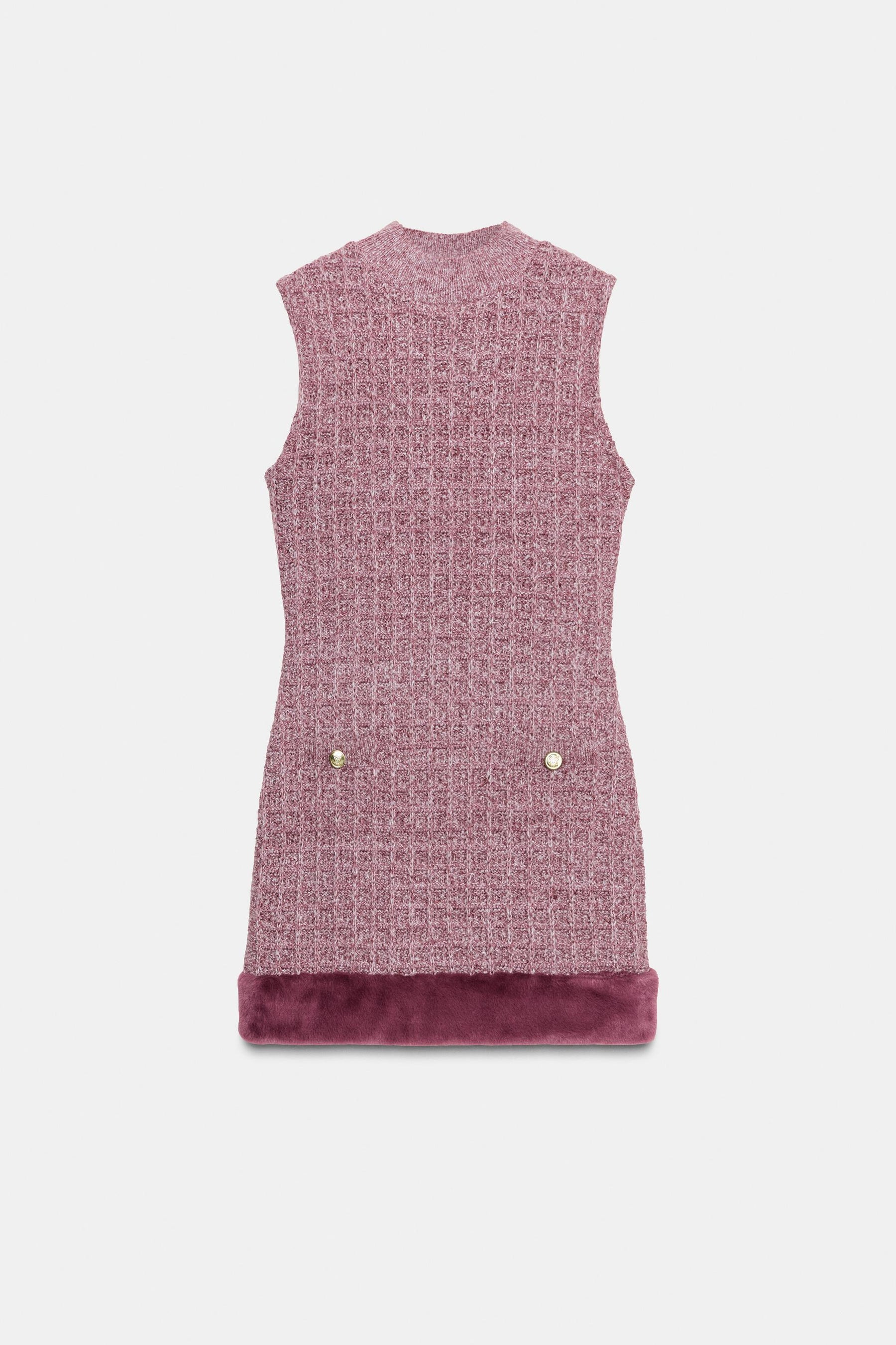 TEXTURED SHEEPSKIN DRESS