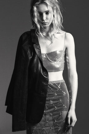 SEQUINNED BRALETTE TOP