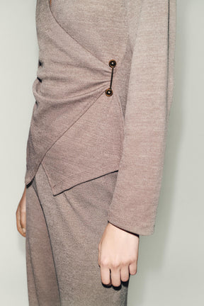 Brooch-Embellished Top