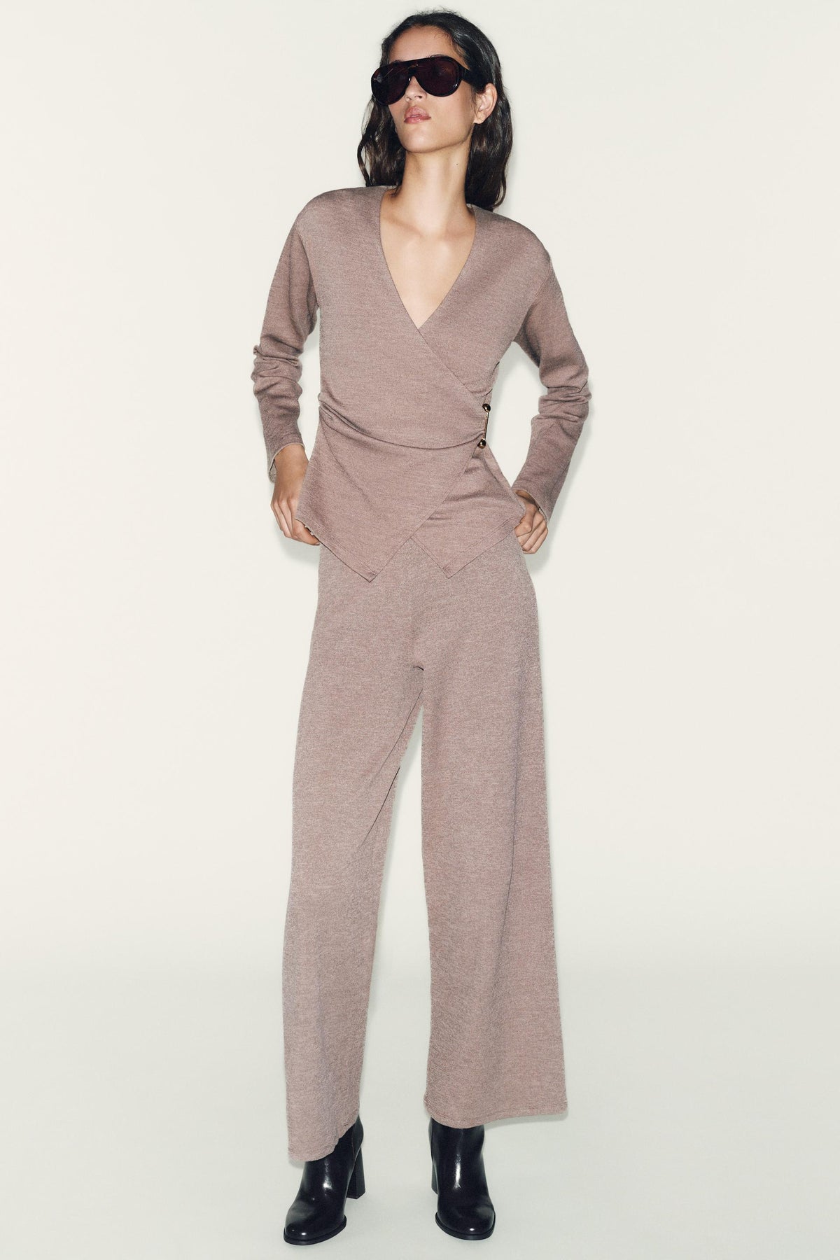 Brooch-Embellished Top