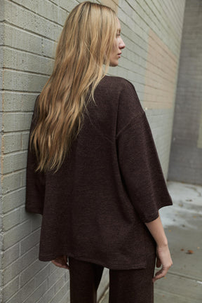 High-Neck Piqué Shirt