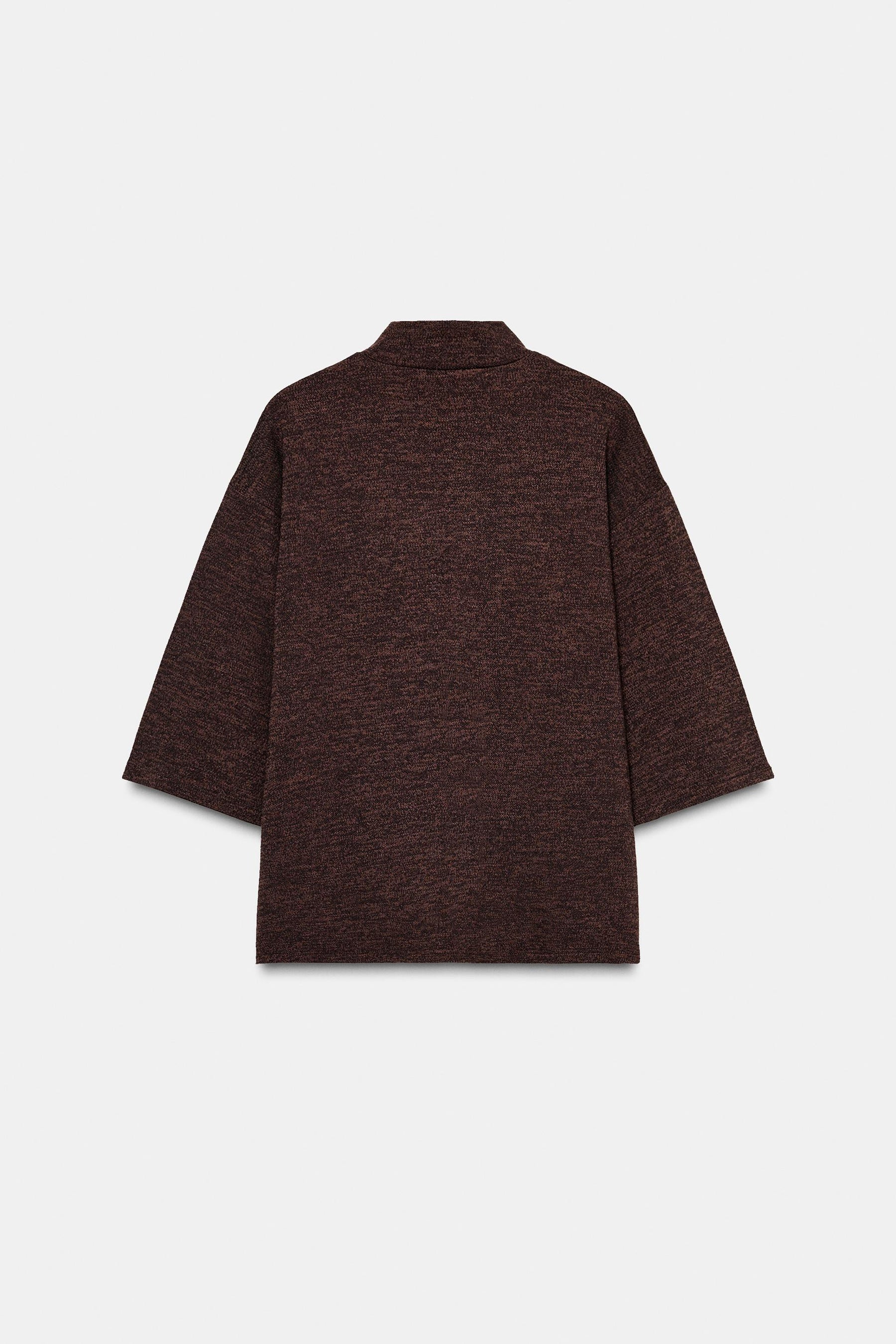 High-Neck Piqué Shirt