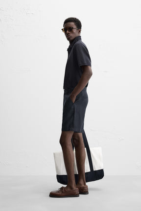 LINEN/COTTON BERMUDA SHORTS - Image 4