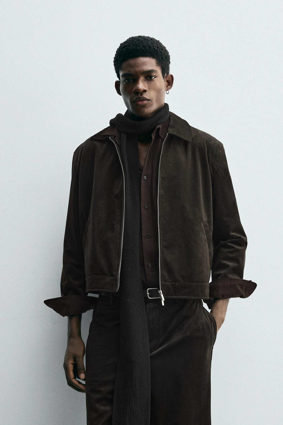 TEXTURED VELVET OVERSHIRT - Image 2