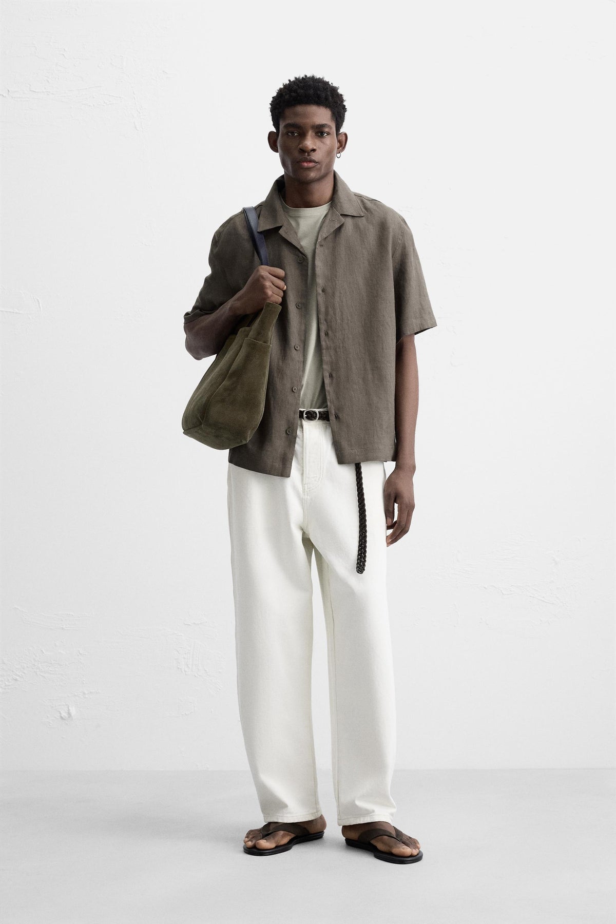 RELAXED FIT LINEN SHIRT - Image 1