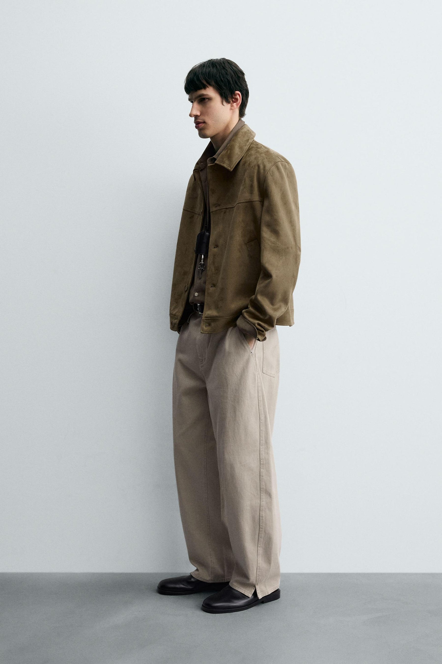 FAUX SUEDE REGULAR FIT JACKET - Image 4