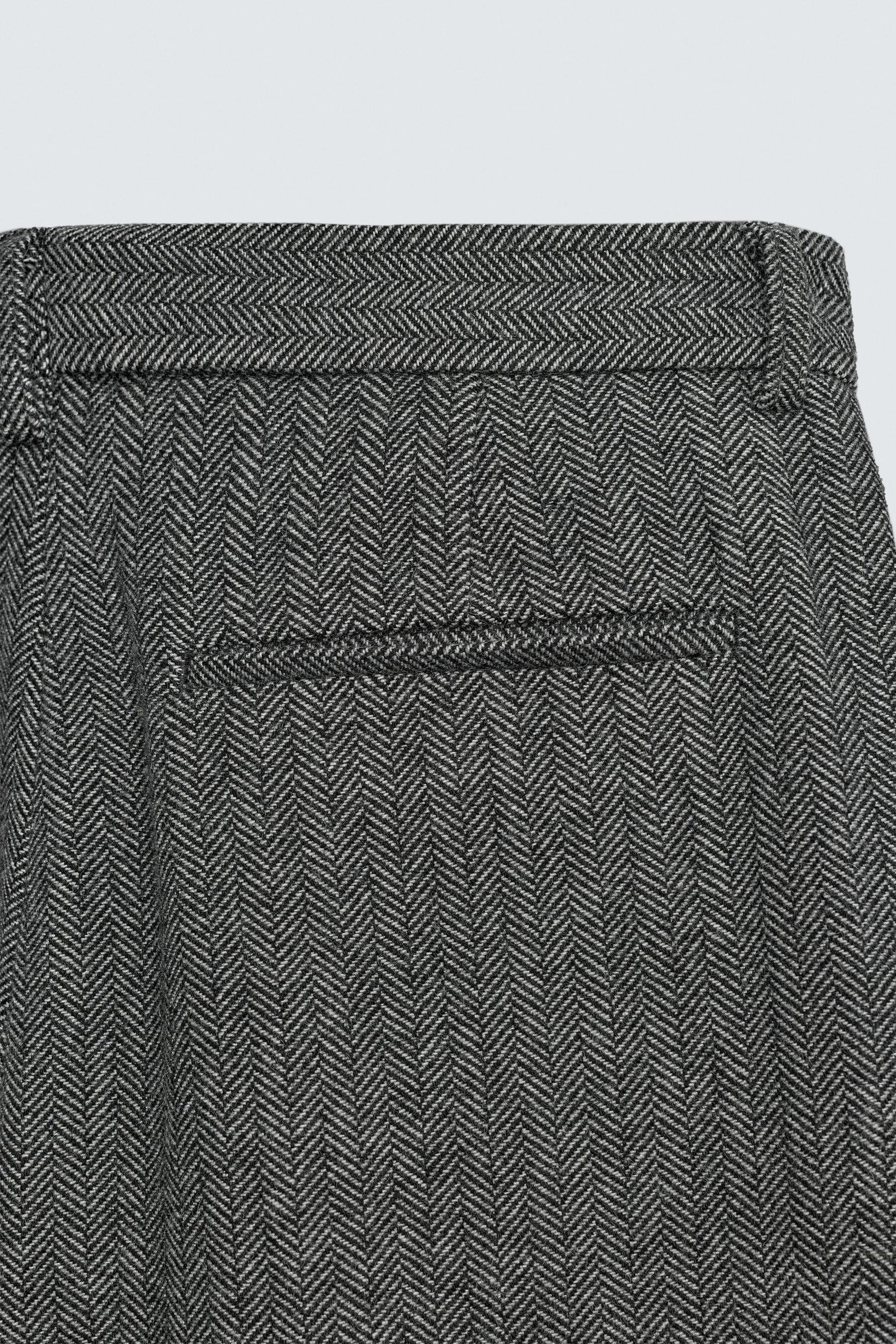 Herringbone Wool Trousers