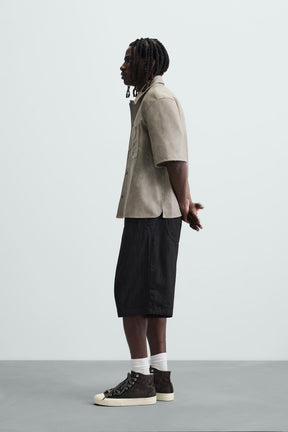 LEATHER EFFECT OVERSHIRT - Image 4