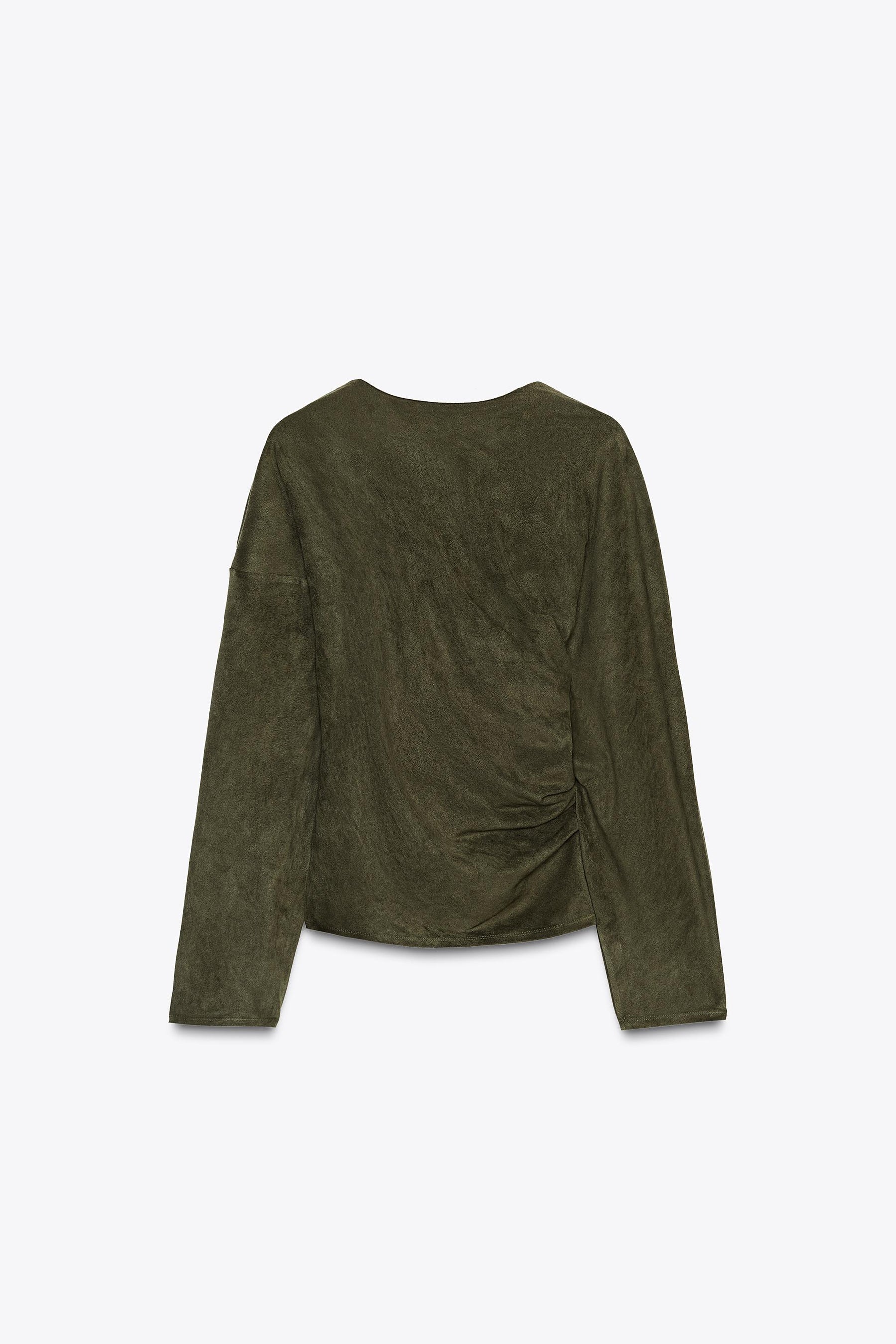 FAUX SUEDE TOP