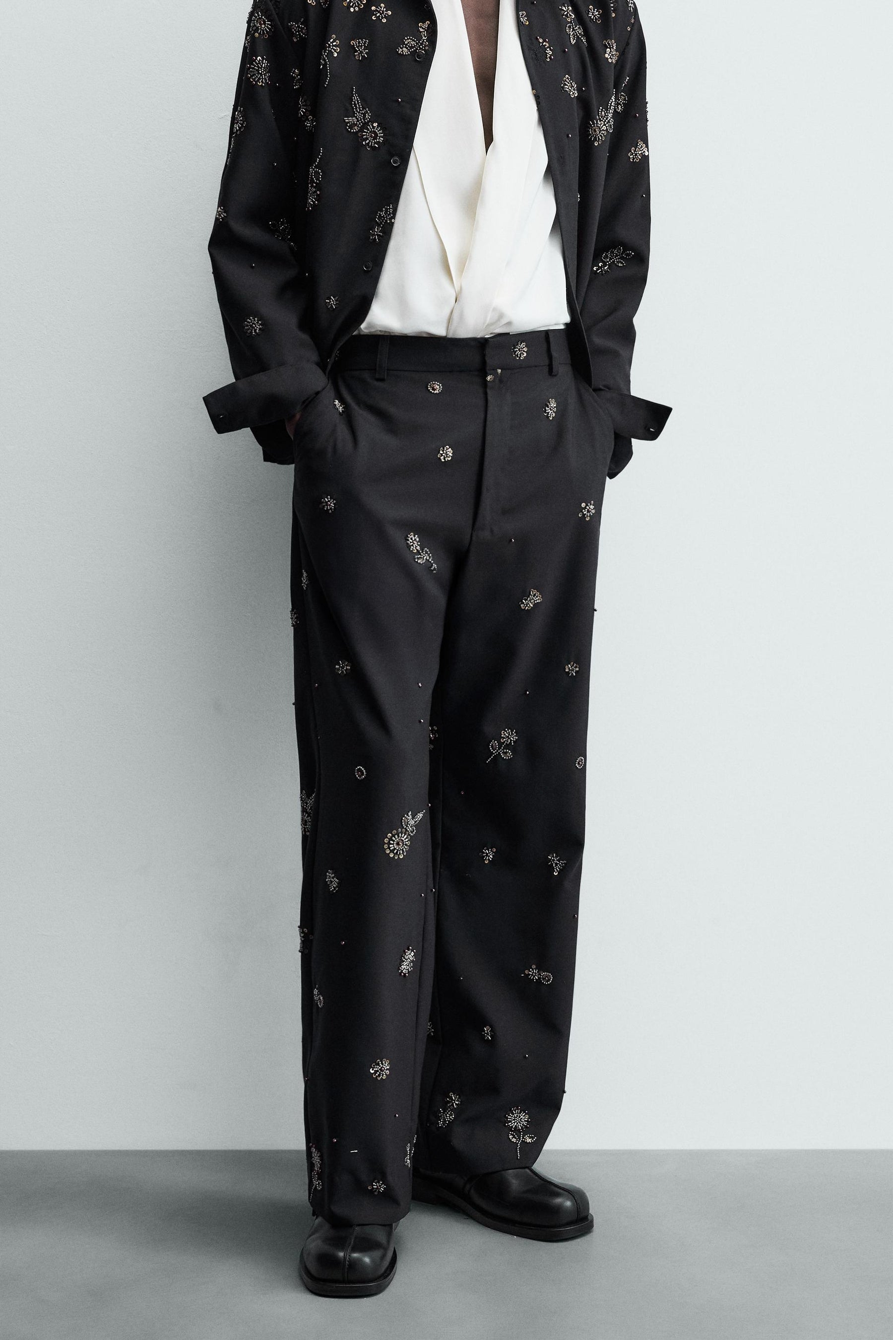 Sequin Relaxed Trousers