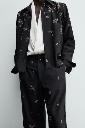 Sequin Relaxed Trousers